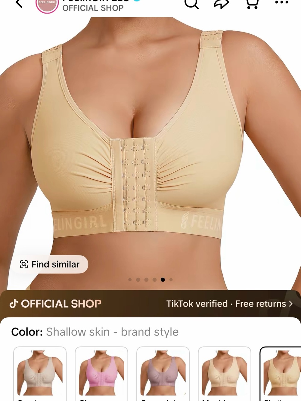 Front-Close Shallow Skin Comfort Bra